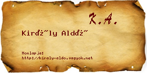 Király Aldó névjegykártya